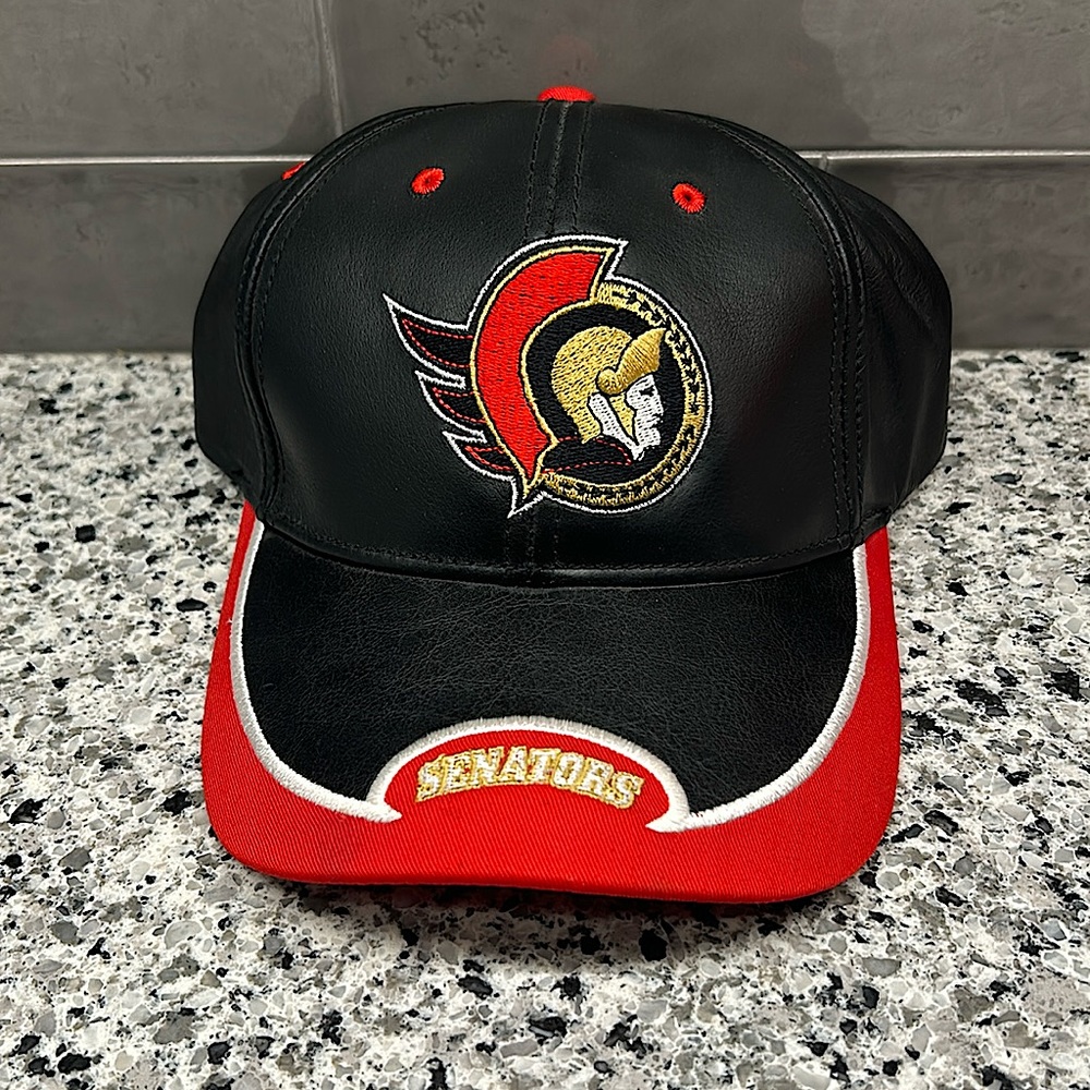 Vintage Leather Ottawa Senators Ball Cap